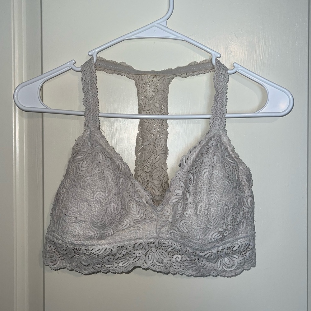 Cream Racerback Lace Brallete